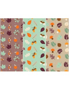 Heko Panels Stoff Panel Wasserdicht Mit 3 Mustern Canvas-Stoff Polyester Stoff Zum Nähen - Herbst