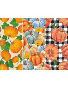Heko Panels Stoff Panel Wasserdicht Mit 3 Mustern Canvas-Stoff Polyester Stoff Zum Nähen - Herbst