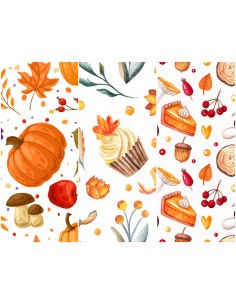 Heko Panels Stoff Panel Wasserdicht Mit 3 Mustern Canvas-Stoff Polyester Stoff Zum Nähen - Herbst