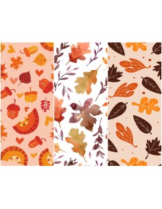 Heko Panels Stoff Panel Wasserdicht Mit 3 Mustern Canvas-Stoff Polyester Stoff Zum Nähen - Herbst