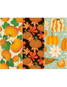 Heko Panels Stoff Panel Wasserdicht Mit 3 Mustern Canvas-Stoff Polyester Stoff Zum Nähen - Herbst