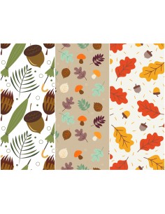 Heko Panels Stoff Panel Wasserdicht Mit 3 Mustern Canvas-Stoff Polyester Stoff Zum Nähen - Herbst