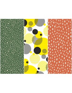 Heko Panels Stoff Panel Wasserdicht Mit 3 Mustern Canvas-Stoff Polyester Stoff Zum Nähen - Punkte