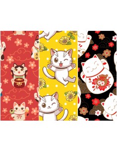 Heko Panels Stoff Panel Wasserdicht Mit 3 Mustern Canvas-Stoff Polyester Stoff Zum Nähen - Katzen