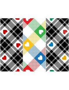 Heko Panels Stoff Panel Wasserdicht Mit 3 Mustern Canvas-Stoff Polyester Stoff Zum Nähen - Kariert