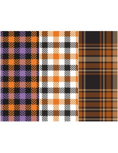 Heko Panels Stoff Panel Wasserdicht Mit 3 Mustern Canvas-Stoff Polyester Stoff Zum Nähen - Kariert