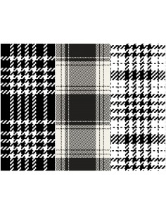 Heko Panels Stoff Panel Wasserdicht Mit 3 Mustern Canvas-Stoff Polyester Stoff Zum Nähen - Kariert