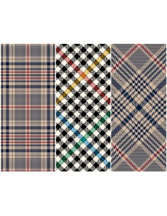 Heko Panels Stoff Panel Wasserdicht Mit 3 Mustern Canvas-Stoff Polyester Stoff Zum Nähen - Kariert