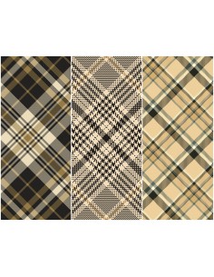 Heko Panels Stoff Panel Wasserdicht Mit 3 Mustern Canvas-Stoff Polyester Stoff Zum Nähen - Kariert