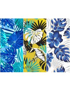 Heko Panels Stoff Panel Wasserdicht Mit 3 Mustern Canvas-Stoff Polyester Stoff Zum Nähen - Blätter