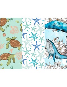 Heko Panels Stoff Panel Wasserdicht Mit 3 Mustern Canvas-Stoff Polyester Stoff Zum Nähen - Marine