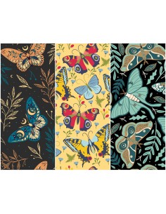 Heko Panels Stoff Panel Wasserdicht Mit 3 Mustern Canvas-Stoff Polyester Stoff Zum Nähen - Schmetterlinge
