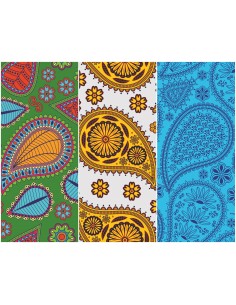 Heko Panels Stoff Panel Wasserdicht Mit 3 Mustern Canvas-Stoff Polyester Stoff Zum Nähen - Orientalisch