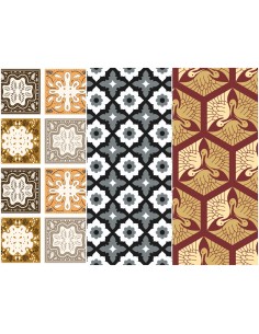 Heko Panels Stoff Panel Wasserdicht Mit 3 Mustern Canvas-Stoff Polyester Stoff Zum Nähen - Orientalisch