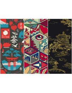 Heko Panels Stoff Panel Wasserdicht Mit 3 Mustern Canvas-Stoff Polyester Stoff Zum Nähen - Orientalisch