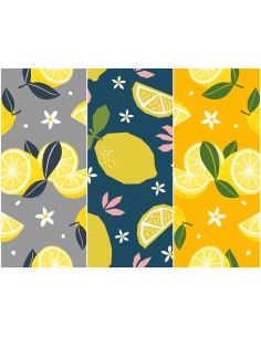 Heko Panels Stoff Panel Wasserdicht Mit 3 Mustern Canvas-Stoff Polyester Stoff Zum Nähen - Frucht