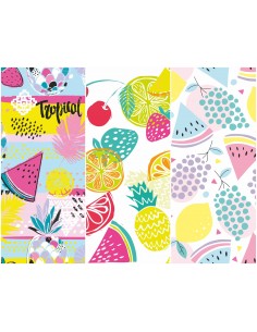 Heko Panels Stoff Panel Wasserdicht Mit 3 Mustern Canvas-Stoff Polyester Stoff Zum Nähen - Frucht