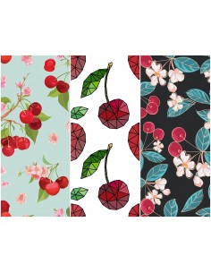 Heko Panels Stoff Panel Wasserdicht Mit 3 Mustern Canvas-Stoff Polyester Stoff Zum Nähen - Frucht