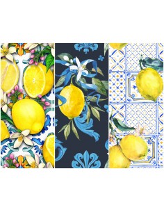 Heko Panels Stoff Panel Wasserdicht Mit 3 Mustern Canvas-Stoff Polyester Stoff Zum Nähen - Frucht