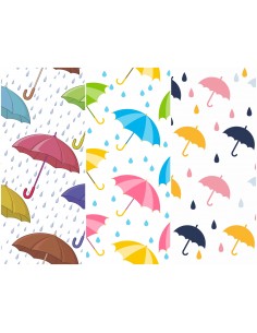 Heko Panels Stoff Panel Wasserdicht Mit 3 Mustern Canvas-Stoff Polyester Stoff Zum Nähen - Regenschirme