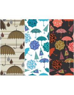 Heko Panels Stoff Panel Wasserdicht Mit 3 Mustern Canvas-Stoff Polyester Stoff Zum Nähen - Regenschirme
