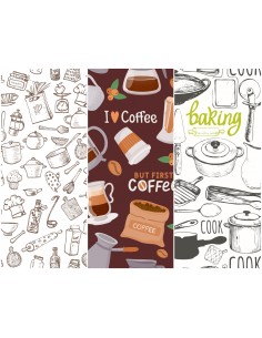 Heko Panels Stoff Panel Wasserdicht Mit 3 Mustern Canvas-Stoff Polyester Stoff Zum Nähen - Print