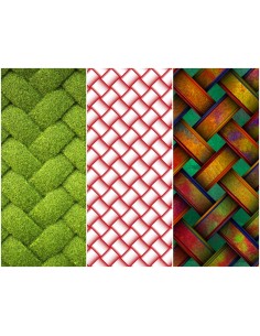 Heko Panels Stoff Panel Wasserdicht Mit 3 Mustern Canvas-Stoff Polyester Stoff Zum Nähen - Print