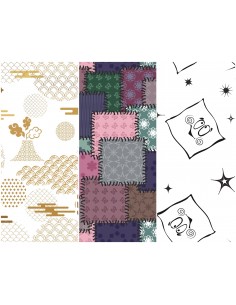 Heko Panels Stoff Panel Wasserdicht Mit 3 Mustern Canvas-Stoff Polyester Stoff Zum Nähen - Print
