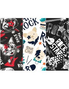 Heko Panels Stoff Panel Wasserdicht Mit 3 Mustern Canvas-Stoff Polyester Stoff Zum Nähen - Print