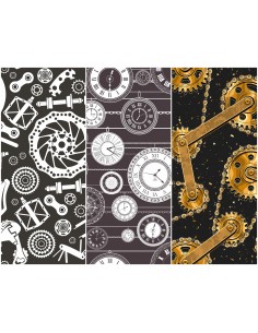 Heko Panels Stoff Panel Wasserdicht Mit 3 Mustern Canvas-Stoff Polyester Stoff Zum Nähen - Print