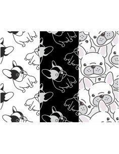 Heko Panels Stoff Panel Wasserdicht Mit 3 Mustern Canvas-Stoff Polyester Stoff Zum Nähen - Hunde