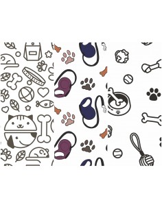 Heko Panels Stoff Panel Wasserdicht Mit 3 Mustern Canvas-Stoff Polyester Stoff Zum Nähen - Hunde