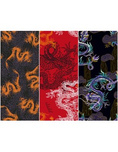 Heko Panels Stoff Panel Wasserdicht Mit 3 Mustern Canvas-Stoff Polyester Stoff Zum Nähen - Drachen