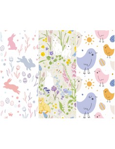Heko Panels Stoff Panel Wasserdicht Mit 3 Mustern Canvas-Stoff Polyester Stoff Zum Nähen - Ostern