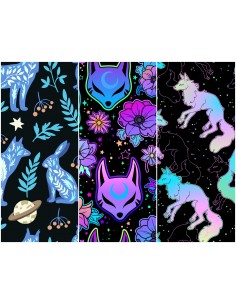 Heko Panels Stoff Panel Wasserdicht Mit 3 Mustern Canvas-Stoff Polyester Stoff Zum Nähen - Tiere