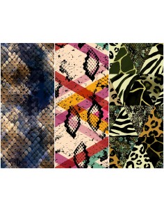 Heko Panels Stoff Panel Wasserdicht Mit 3 Mustern Canvas-Stoff Polyester Stoff Zum Nähen - Tiere