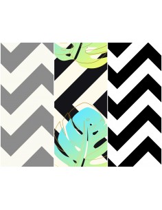 Heko Panels Stoff Panel Wasserdicht Mit 3 Mustern Canvas-Stoff Polyester Stoff Zum Nähen - Zickzack