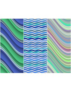 Heko Panels Stoff Panel Wasserdicht Mit 3 Mustern Canvas-Stoff Polyester Stoff Zum Nähen - Zickzack