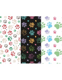 Heko Panels Stoff Panel Wasserdicht Mit 3 Mustern Canvas-Stoff Polyester Stoff Zum Nähen - Pfoten