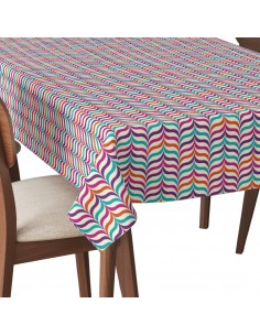 Tischdecke Abwaschbar Tischtuch Gartentischdecke Fleckschutz Wasserabweisend Tafeldecke - bunte abstraktion