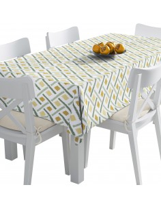 Tischdecke Abwaschbar Tischtuch Gartentischdecke Fleckschutz Wasserabweisend Tafeldecke - gemalt Boho
