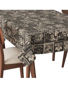 Tischdecke Abwaschbar Tischtuch Gartentischdecke Fleckschutz Wasserabweisend Tafeldecke - Plakatsammlung über die Mafia