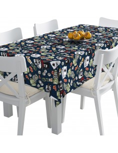 Tischdecke Abwaschbar Tischtuch Gartentischdecke Fleckschutz Wasserabweisend Tafeldecke - Glücksspiel
