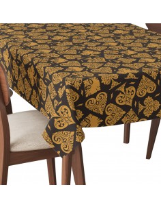Tischdecke Abwaschbar Tischtuch Gartentischdecke Fleckschutz Wasserabweisend Tafeldecke - Geometric gold