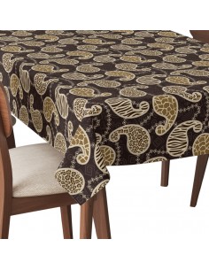 Tischdecke Abwaschbar Tischtuch Gartentischdecke Fleckschutz Wasserabweisend Tafeldecke - Paisley-Stil - Tierhaut