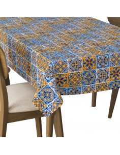 Tischdecke Abwaschbar Tischtuch Gartentischdecke Fleckschutz Wasserabweisend Tafeldecke - mexikanische Talavera 4