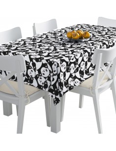 Tischdecke Abwaschbar Tischtuch Gartentischdecke Fleckschutz Wasserabweisend Tafeldecke - Panda