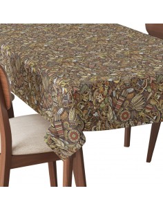 Tischdecke Abwaschbar Tischtuch Gartentischdecke Fleckschutz Wasserabweisend Tafeldecke - die Indianer Accessoires