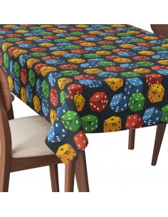 Tischdecke Abwaschbar Tischtuch Gartentischdecke Fleckschutz Wasserabweisend Tafeldecke - Würfel