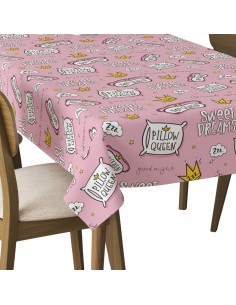 Tischdecke Abwaschbar Tischtuch Gartentischdecke Fleckschutz Wasserabweisend Tafeldecke - Prinzessin Kissen
